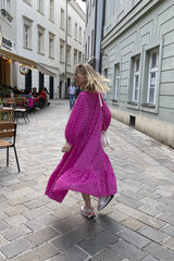 PUFFED DRESS_shredded pink
