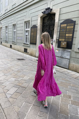 PUFFED DRESS_shredded pink