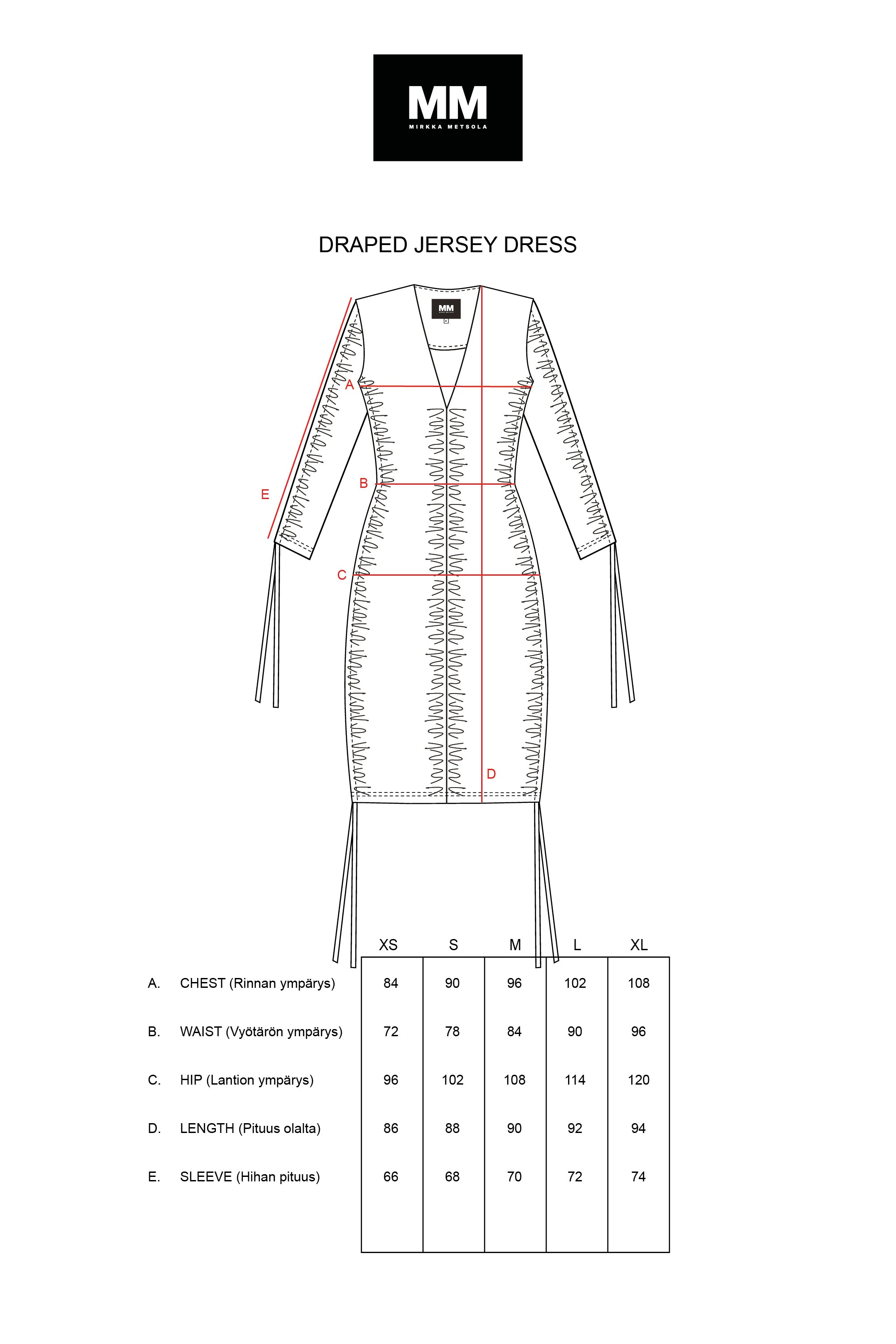 DRAPED JERSEY DRESS
