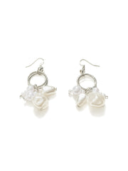 Modern Classic Mirkka Metsola Chandelier Earrings with beatiful pearls and silver colored details.