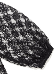 PUFFED LACE TOP