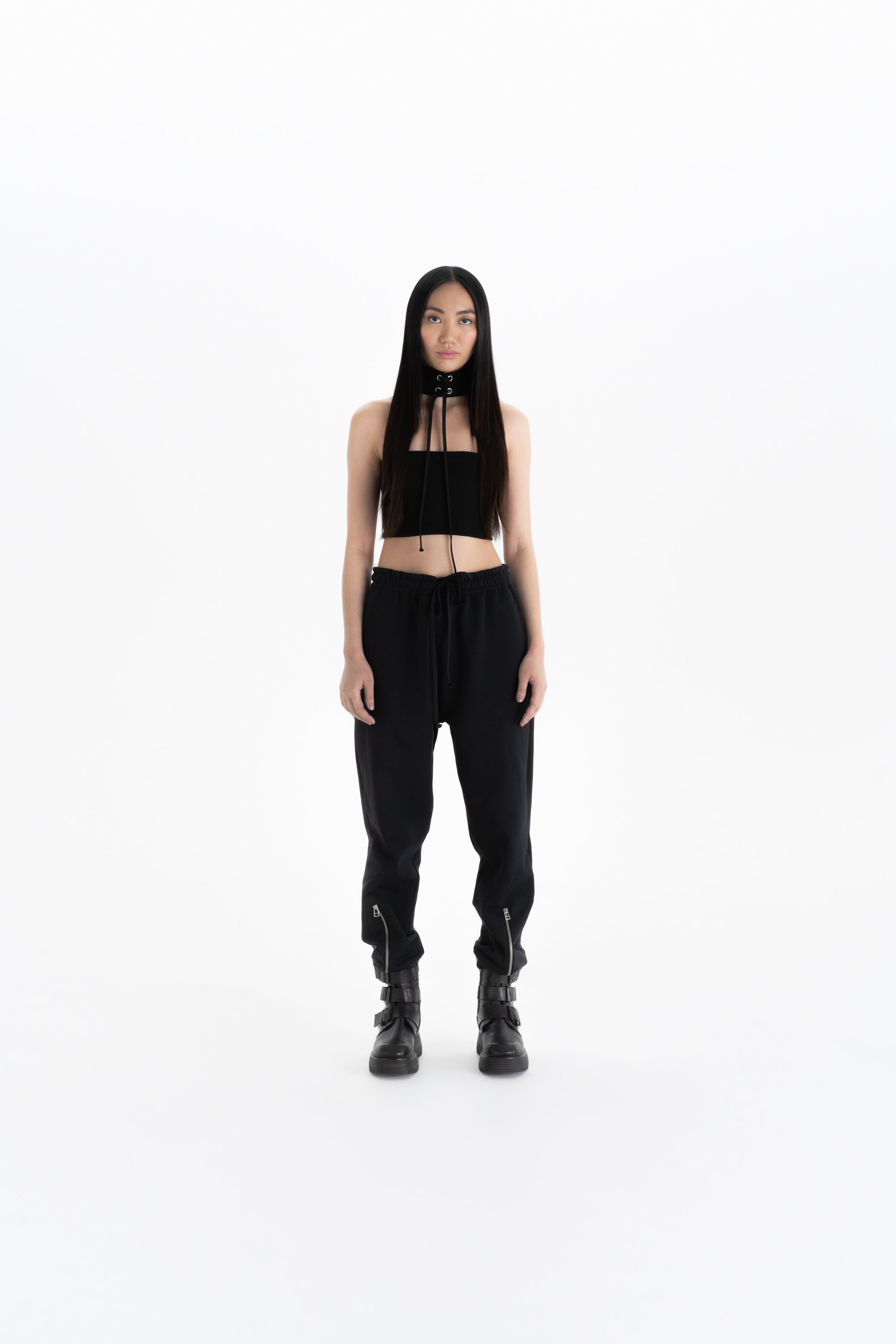 ZIPPER SWEATPANTS_black (-50%)