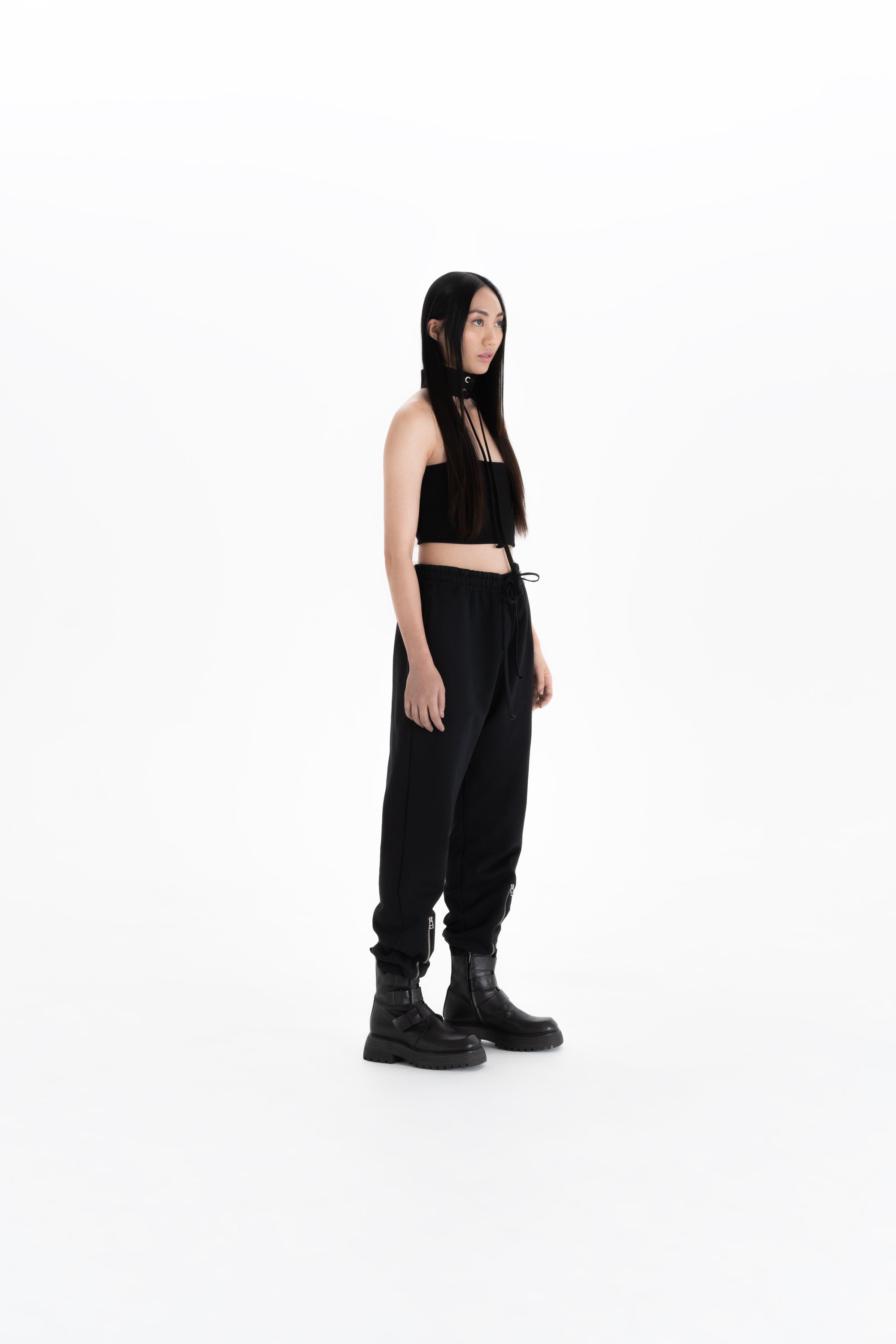 ZIPPER SWEATPANTS_black (-50%)