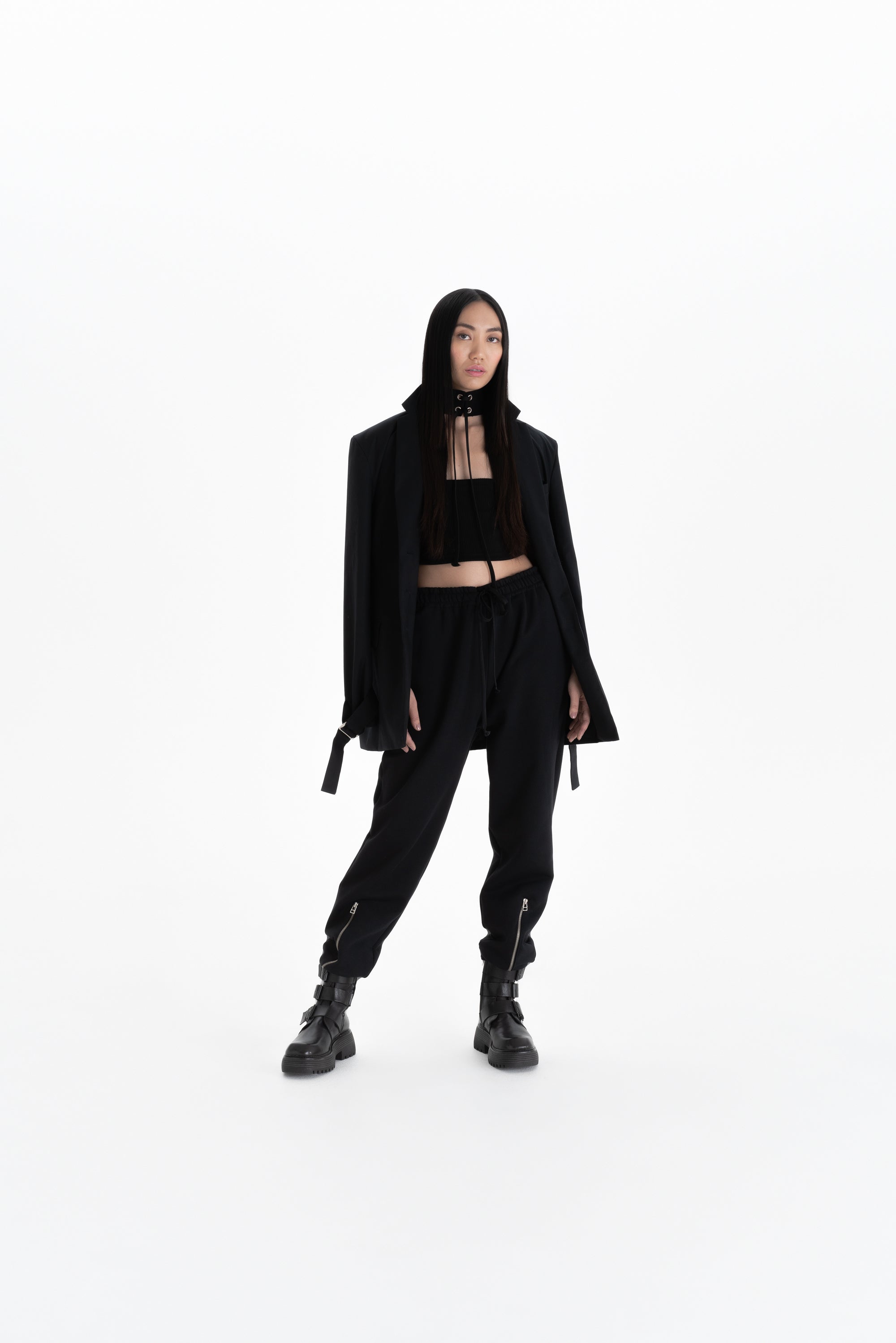 ZIPPER SWEATPANTS_black (-50%)