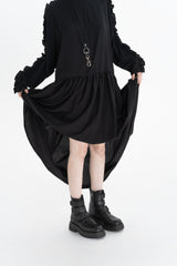 RUFFLE DRESS_black (-40%)