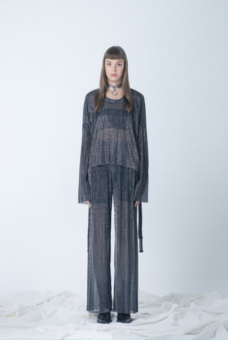 METALLIC PLEAT PANTS (-50%)