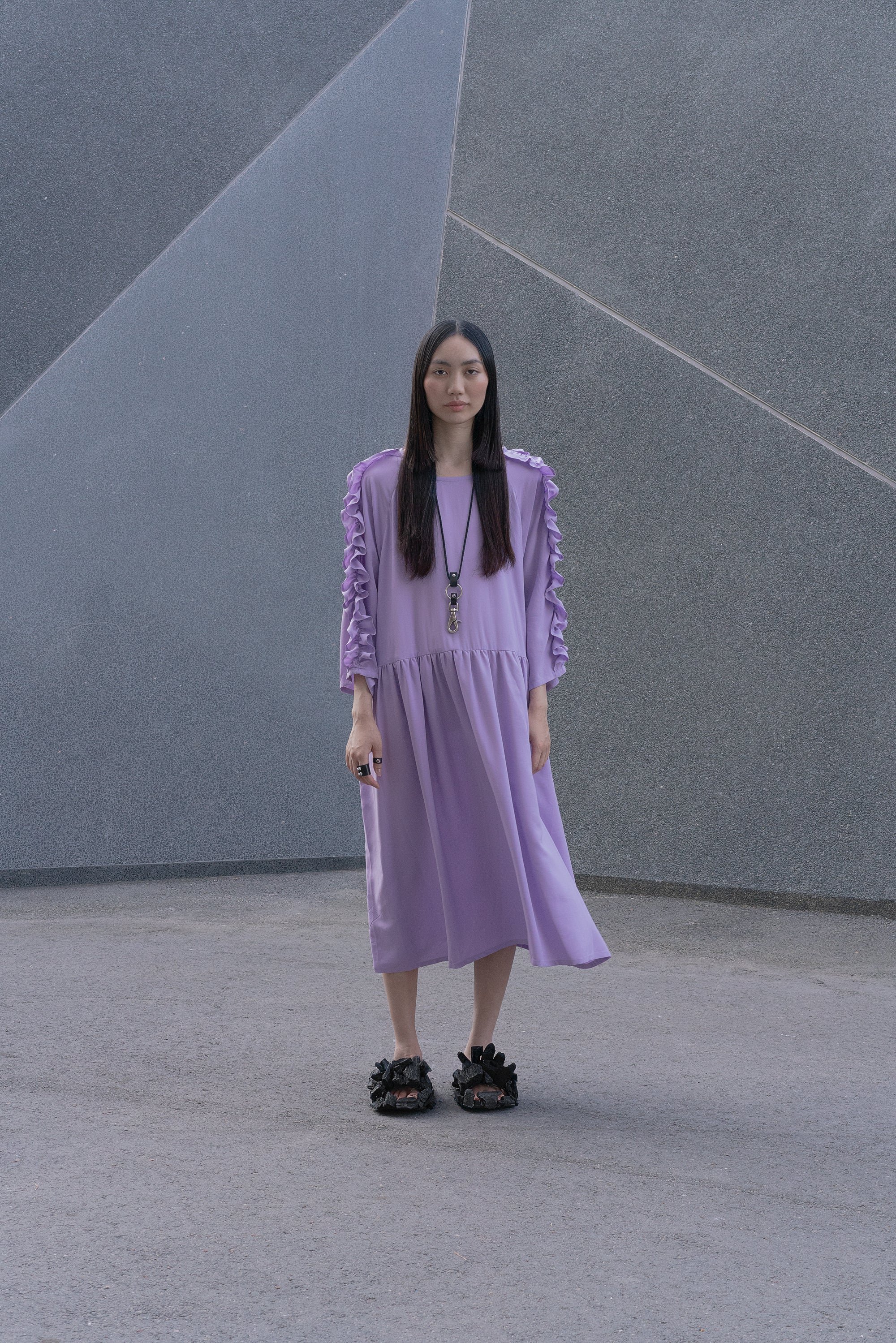 RUFFLE DRESS_lavender (-50%)