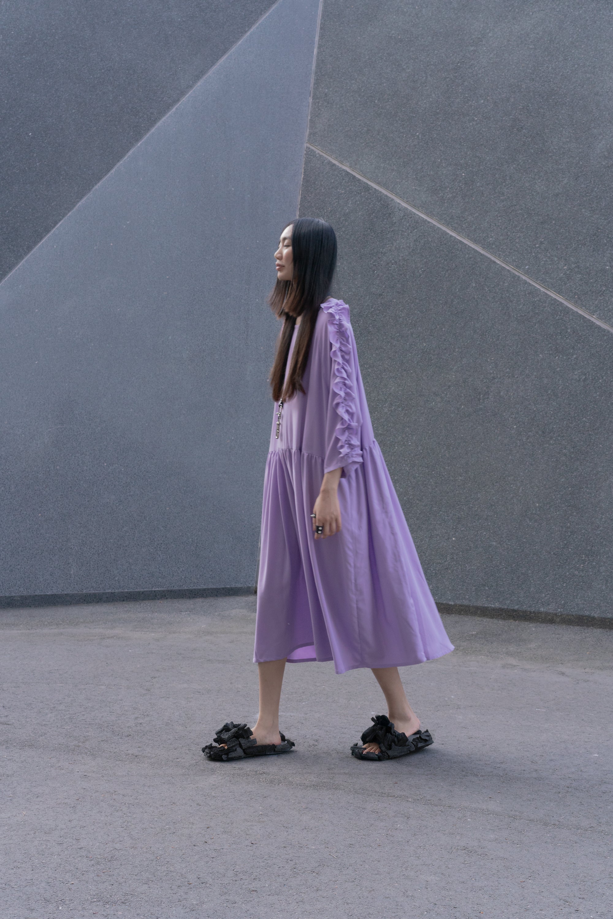 RUFFLE DRESS_lavender (-50%)