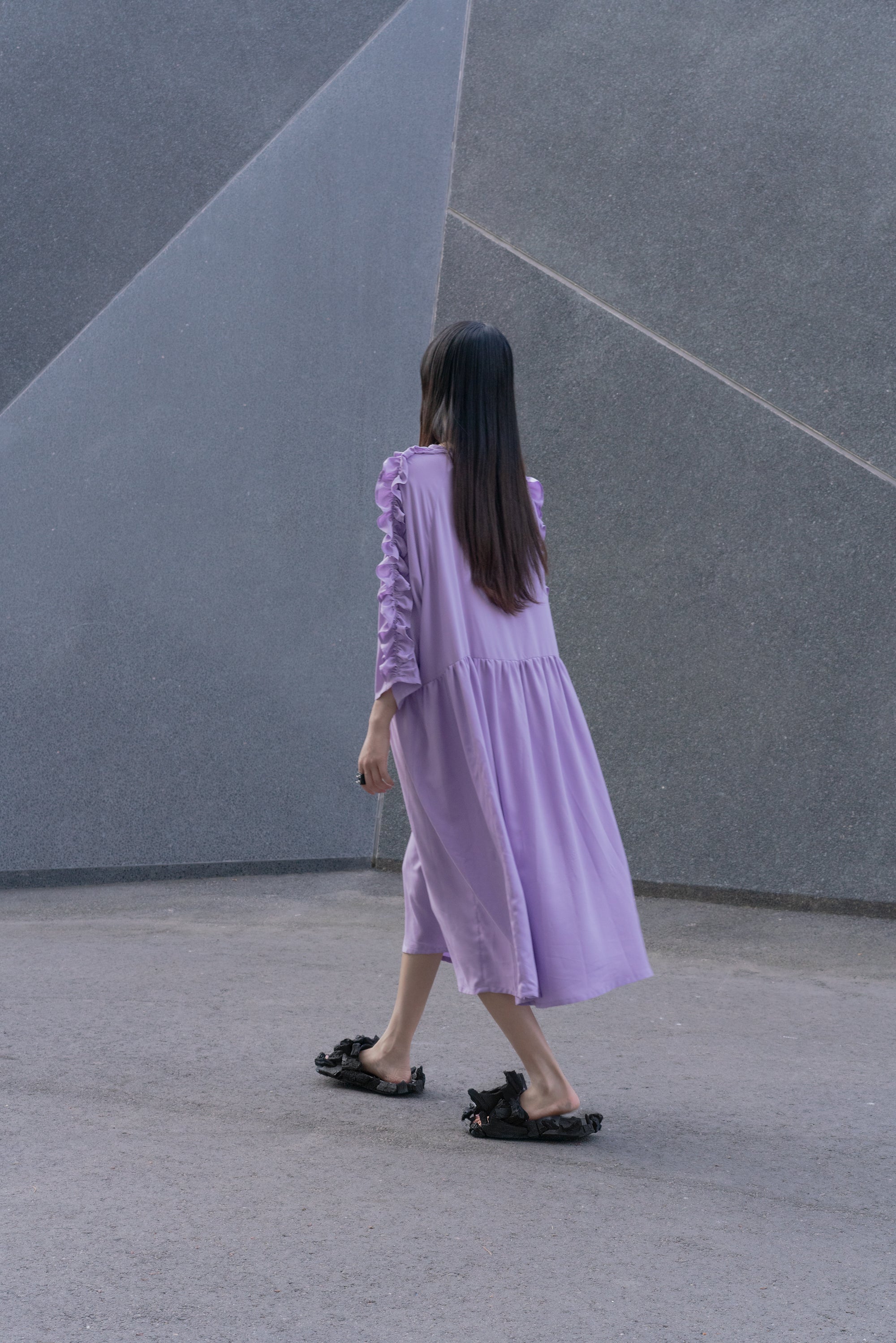 RUFFLE DRESS_lavender (-50%)