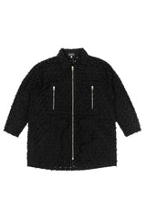 Aurora Coat in Shredded Black by Mirkka Metsola.