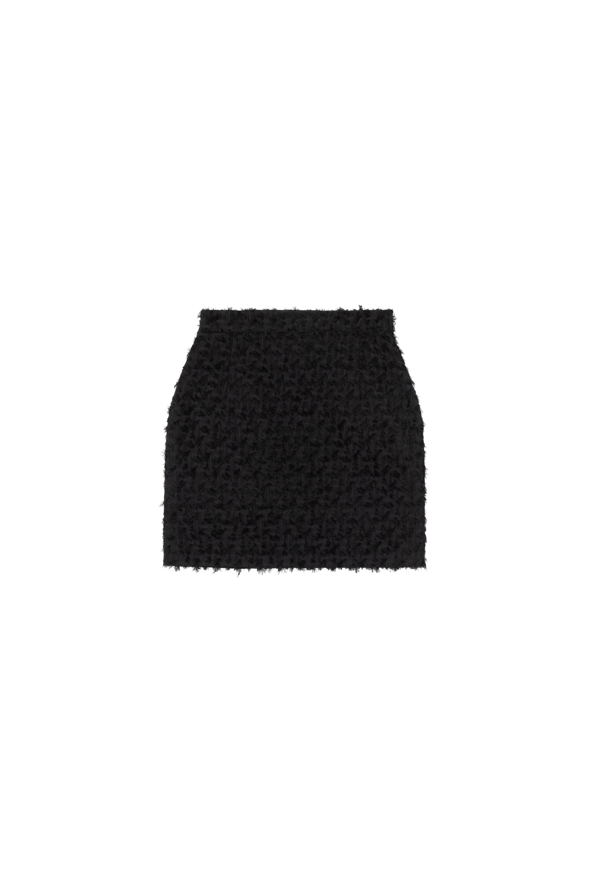 MOON MINI SKIRT_shredded black (-40%)