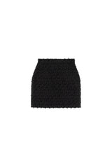 Moon Mini Skirt_shredded black