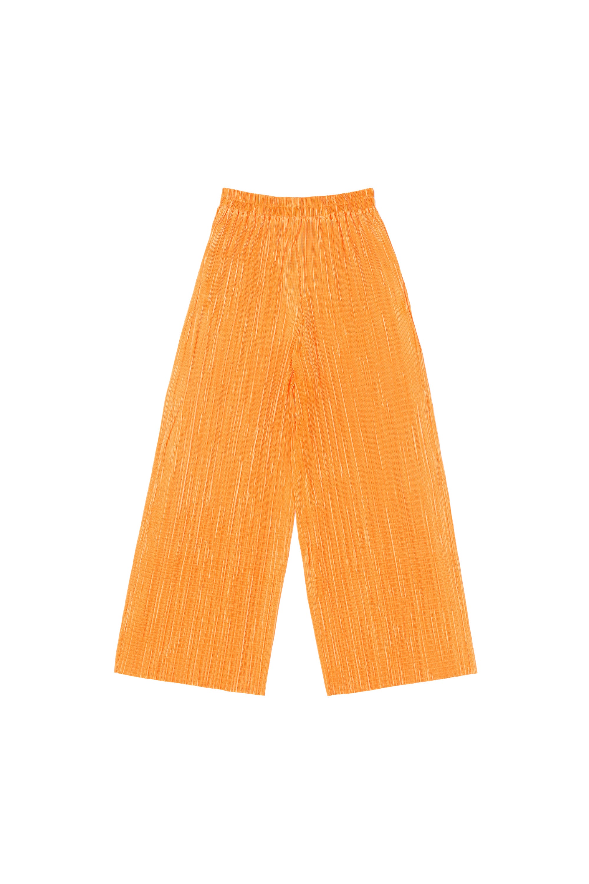 FLARE PANTS_laskostettu oranssi (-70%)