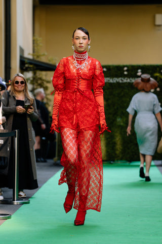 LACE SHIRT_red [unisex]