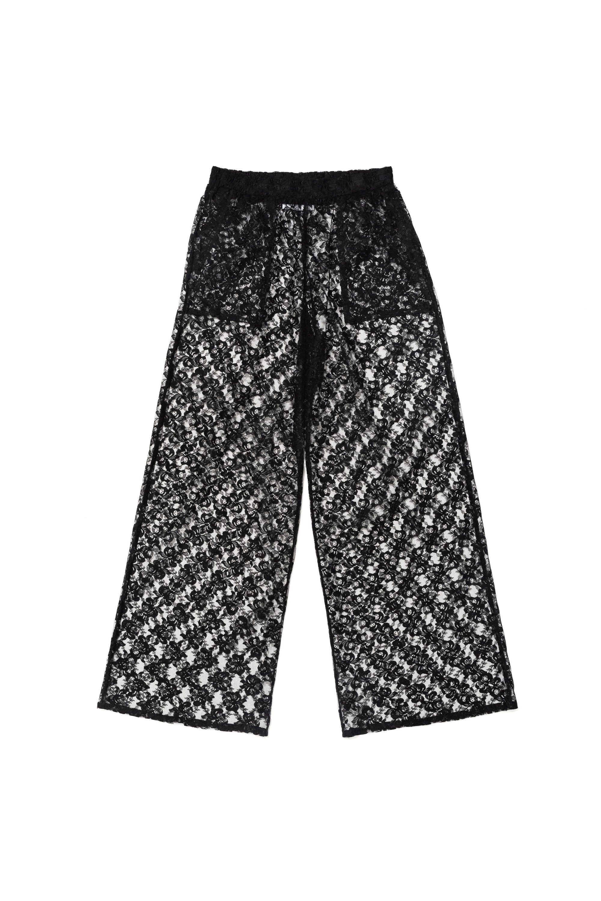 LACE PANTS_musta