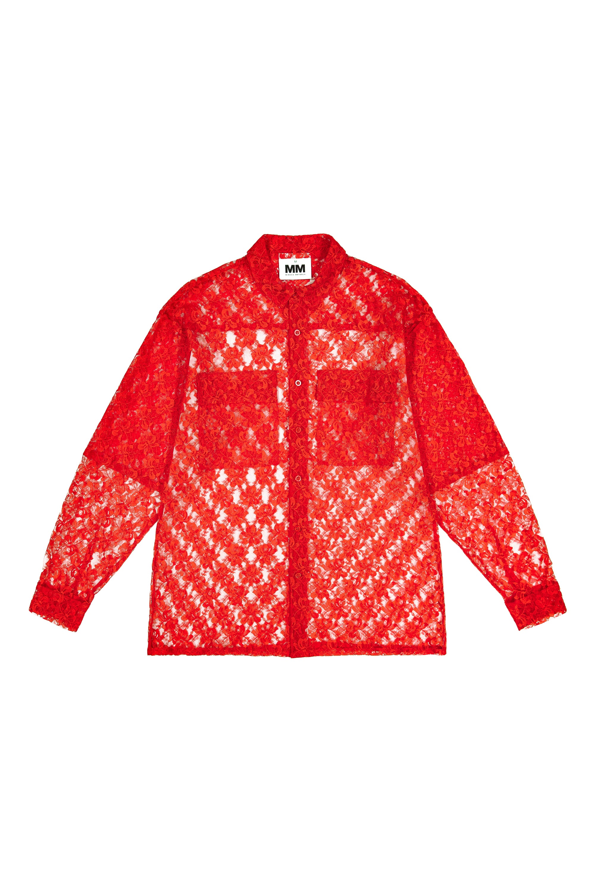 LACE SHIRT_punainen [unisex] 