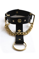 Golden Body Harness [Choker & Belt]