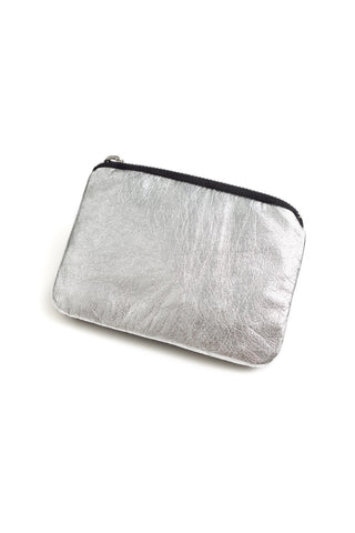 Mirkka Metsola Sustainable Silver Leather Wallet. Designed & Made in Finald.